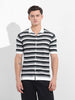 Men's Grey Slim Fit Textured Flat Knit Shirt