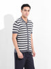 Men's Grey Slim Fit Textured Flat Knit Shirt