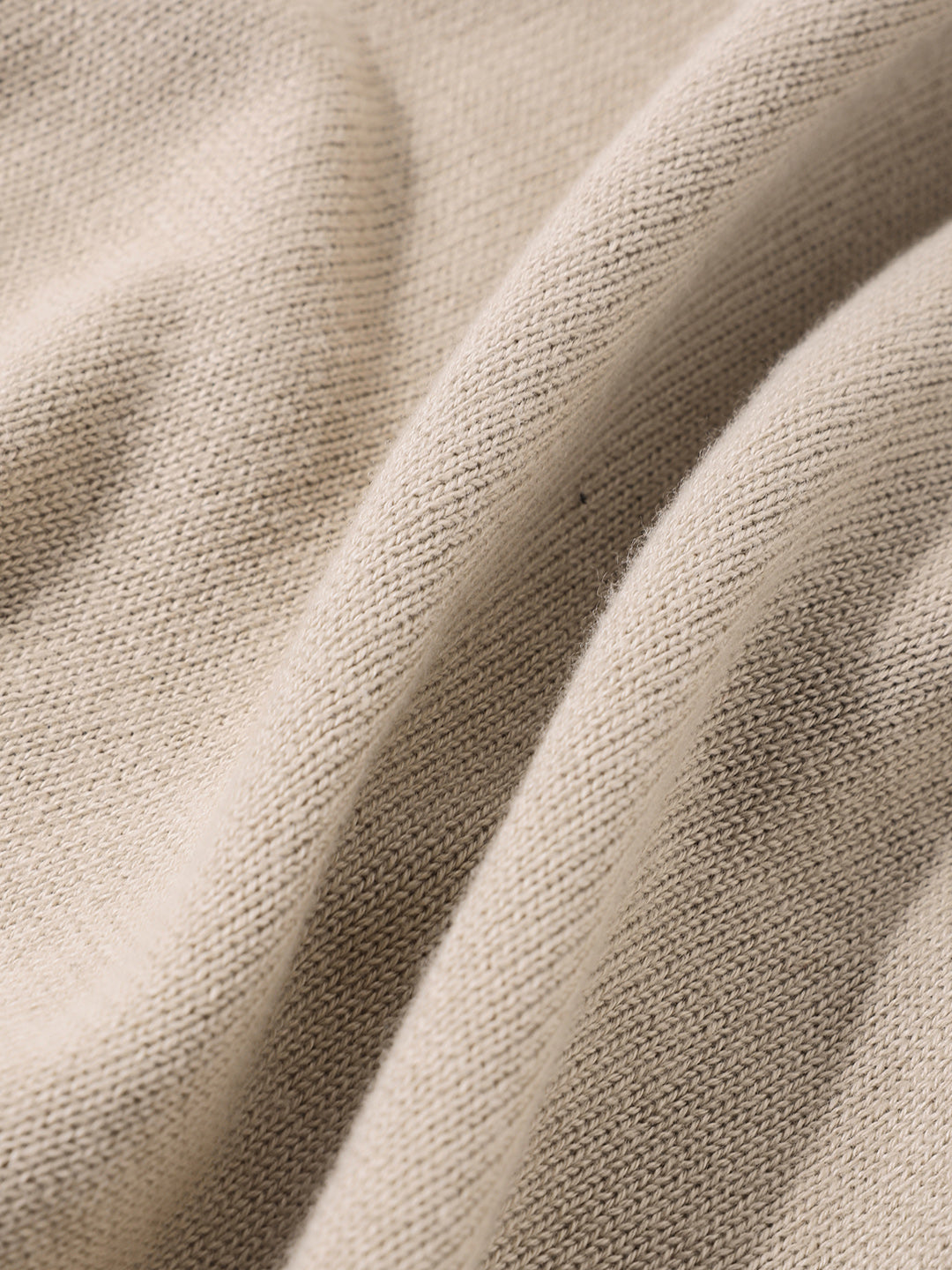Men's Beige Slim Fit Textured Flat Knit Shirt