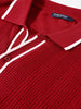 Men's Maroon Slim Fit Flat Knit Textured Shirt