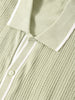 Men's Green Slim Fit Flat Knit Textured Shirt