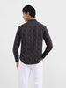 Men's Maroon Regular Fit Printed Print Shirt