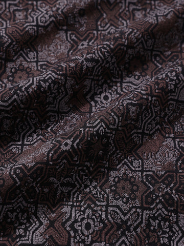 Men's Maroon Regular Fit Printed Print Shirt