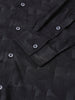 Men's Black Regular Fit Printed Print Shirt