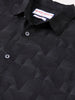 Men's Black Regular Fit Printed Print Shirt