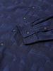 Men's Blue Regular Fit Printed Print Shirt