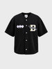 Men's Black Boxy Fit  Character Shirt