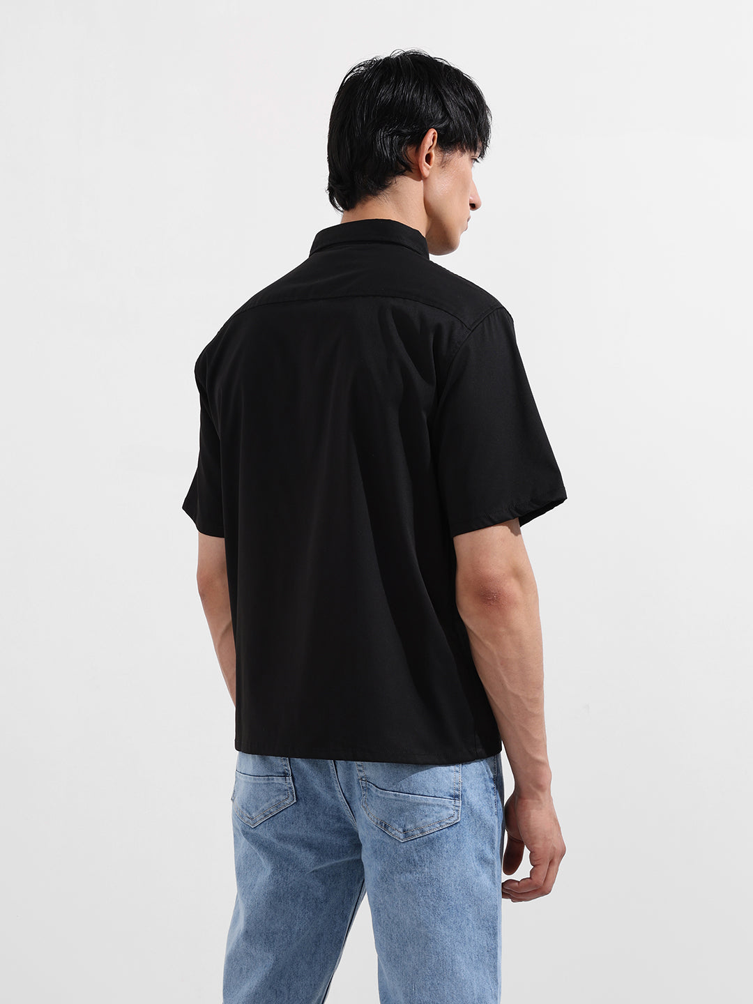 Men's Black Boxy Fit Batman Character Shirt