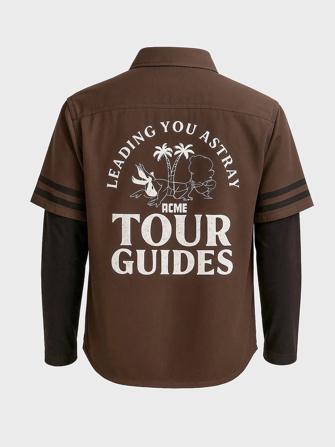 Men's Brown Boxy Fit  Loony Tunes Character  Shirt