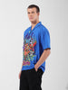 Men's Blue Relaxed Fit Character Printed Shirt