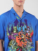 Men's Blue Relaxed Fit Character Printed Shirt