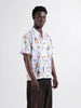 Men's White Relaxed Fit Character Scooby-Doo Printed Shirt