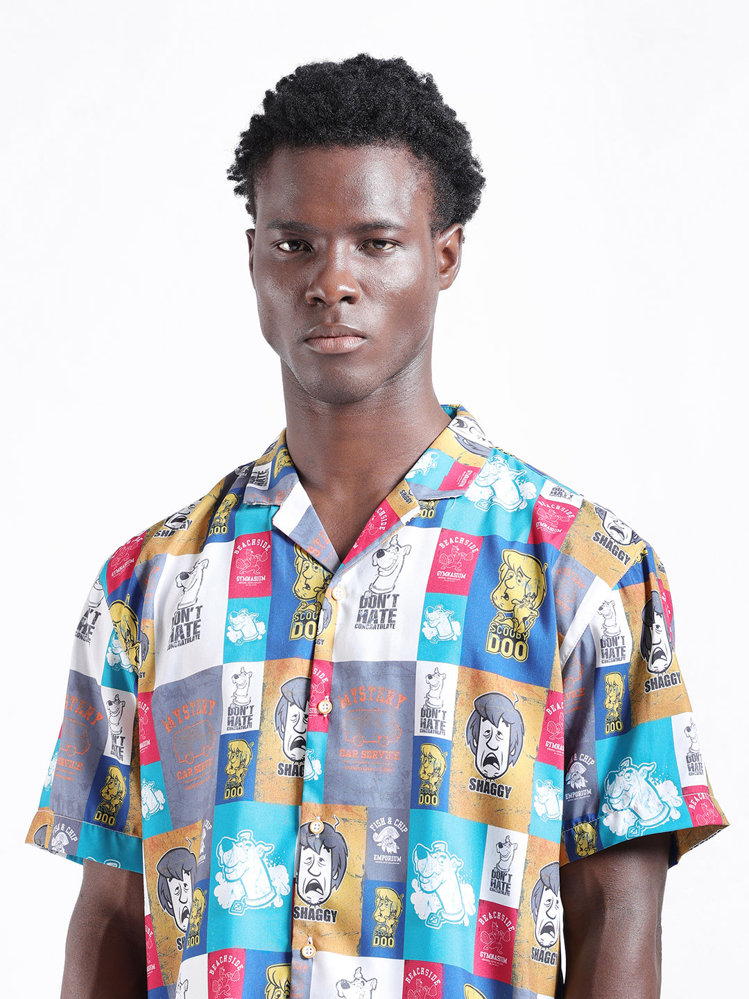 Men's Multicolor Relaxed Fit Character Scooby-Doo Printed Shirt