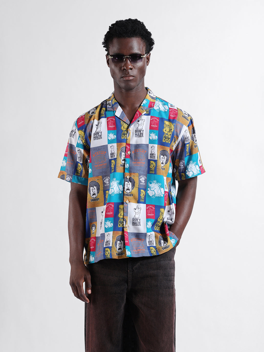 Men's Multicolor Relaxed Fit Character Shirt