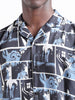 Men's Black Relaxed Fit Character Scooby-Doo Printed Shirt
