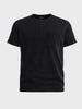 Men's Black Boxy Fit Textured Casual T-Shirt