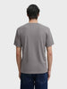 Men's Grey Boxy Fit Textured Casual T-Shirt