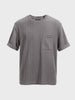 Men's Grey Boxy Fit Textured Casual T-Shirt
