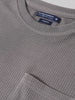 Men's Grey Boxy Fit Textured Casual T-Shirt