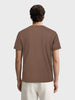 Men's Brown Boxy Fit Textured Casual T-Shirt