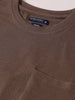 Men's Brown Boxy Fit Textured Casual T-Shirt