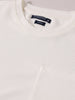 Men's White Boxy Fit Textured Casual T-Shirt