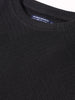 Men's Black Boxy Fit Textured Casual T-Shirt