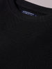 Men's Black Boxy Fit Textured Casual T-Shirt