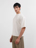 Men's White Boxy Fit Textured Casual T-Shirt