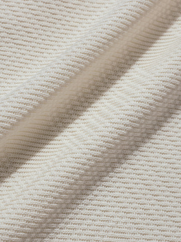 Men's White Boxy Fit Textured Casual T-Shirt
