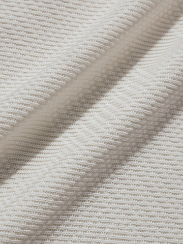 Men's White Boxy Fit Textured Casual T-Shirt