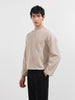 Men's Beige Boxy Fit Textured Casual T-Shirt