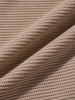 Men's Beige Boxy Fit Textured Casual T-Shirt