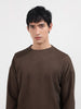 Men's Brown Boxy Fit Textured Casual T-Shirt