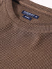 Men's Brown Boxy Fit Textured Casual T-Shirt
