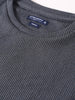 Men's Grey Boxy Fit Textured Casual T-Shirt
