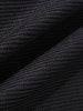 Men's Black Boxy Fit Textured Casual T-Shirt