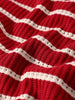 Men's Maroon Oversized Fit Textured Flat Knit T-Shirt