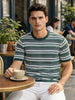 Men's Bottle Green Slim Fit Textured Flat Knit T-Shirt