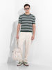 Men's Green Slim Fit Old Money T-Shirt