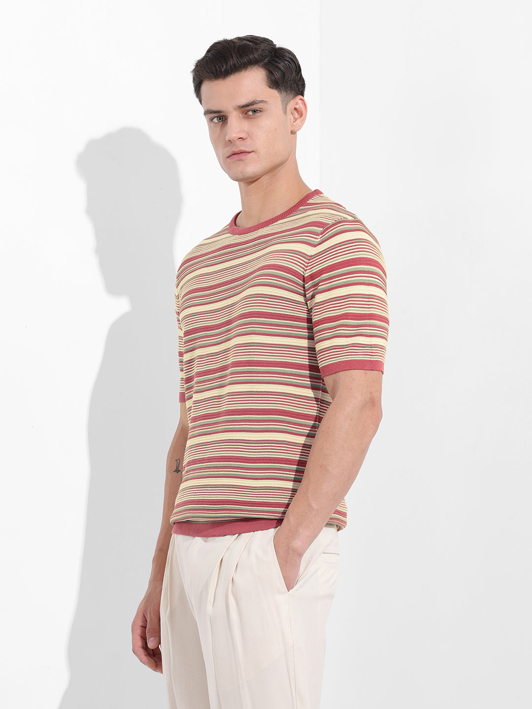 Men's Rust Slim Fit Old Money T-Shirt