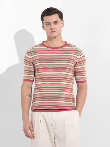 Men's Rust Slim Fit Old Money T-Shirt