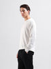 Men's White Slim Fit Textured Flat Knit Crew Neck T-Shirt