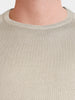 Men's Beige Slim Fit Solid Flat Knit T-Shirt