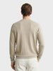Men's Beige Slim Fit Solid Flat Knit T-Shirt