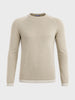 Men's Beige Slim Fit Solid Flat Knit T-Shirt