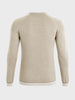 Men's Beige Slim Fit Solid Flat Knit T-Shirt