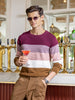 Men's Maroon Slim Fit Solid Flat Knit T-Shirt