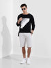 Men's Black Slim Fit Textured Flat Knit T-Shirt