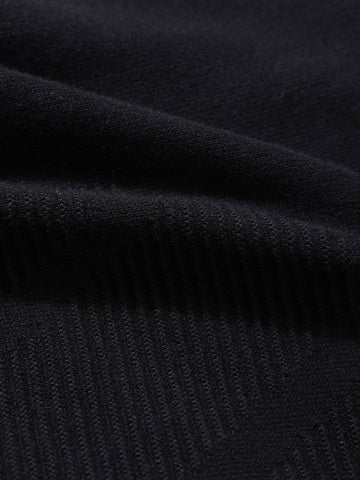 Men's Black Slim Fit Textured Flat Knit T-Shirt
